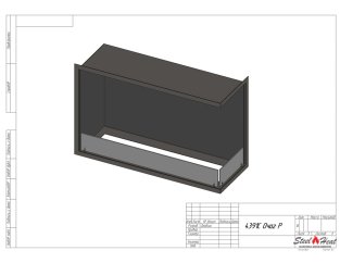 4391C Биокамин встраиваемый угловой правый на заказ