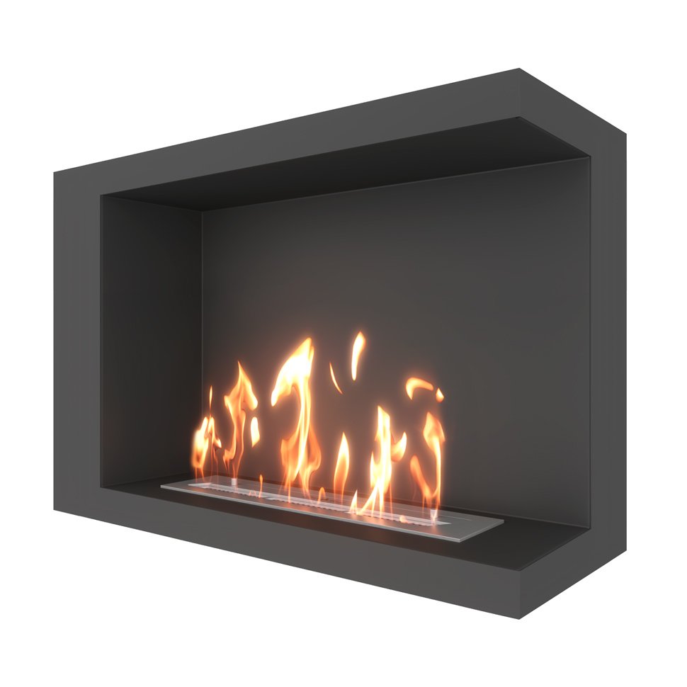 Биокамин угловой SteelHeat LONG 700 правый