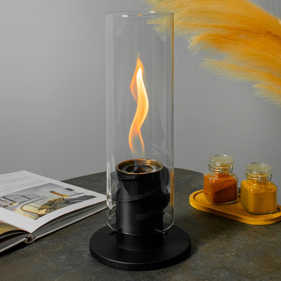 Настольный биокамин Свеча, черный