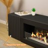 Тумба под ТВ с биокамином SteelHeat LIVORNO IMPULSE 140 см (корпус черный / фасады черный) фото 4