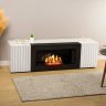 Тумба под ТВ с биокамином SteelHeat IMOLA IMPULSE 140 см (корпус белый / фасады белый) фото 1
