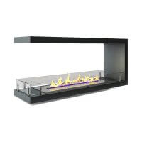 Торцевой сквозной биокамин Firezo Estremita finestra 1200, стандарт