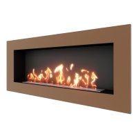 Биокамин встраиваемый SteelHeat GRAND 1500 с рамкой цвет бронза