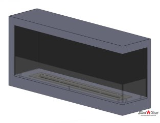 14223C Биокамин угловой правый на заказ
