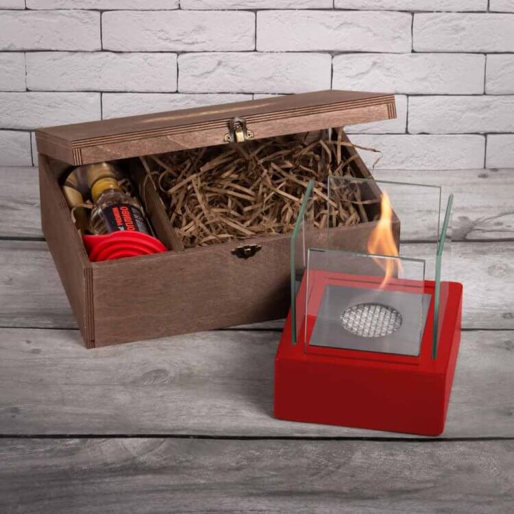 Подарочный набор SteelHeat PREMIUM BOX GLORIA красный + деревянная коробка + стартовый комплект