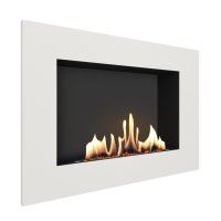 Биокамин встраиваемый SteelHeat GRAND 900 с рамкой цвет белый