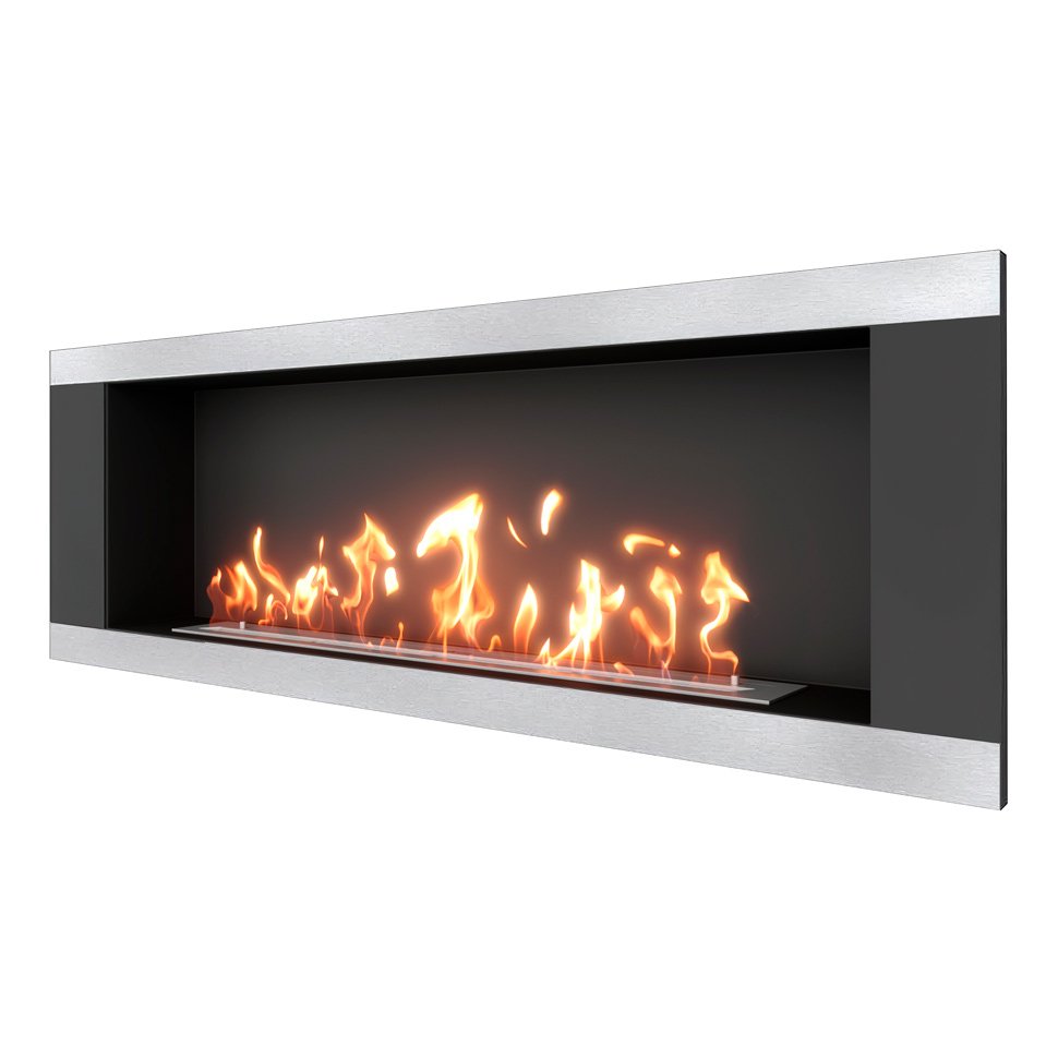 Биокамин встраиваемый SteelHeat LONG-H 1500